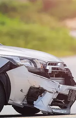 car with damaged bumper